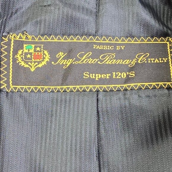 Lubiam Loro Piana Black Two Button Tuxedo Jacket, Men's 44L - Picture 5 of 12